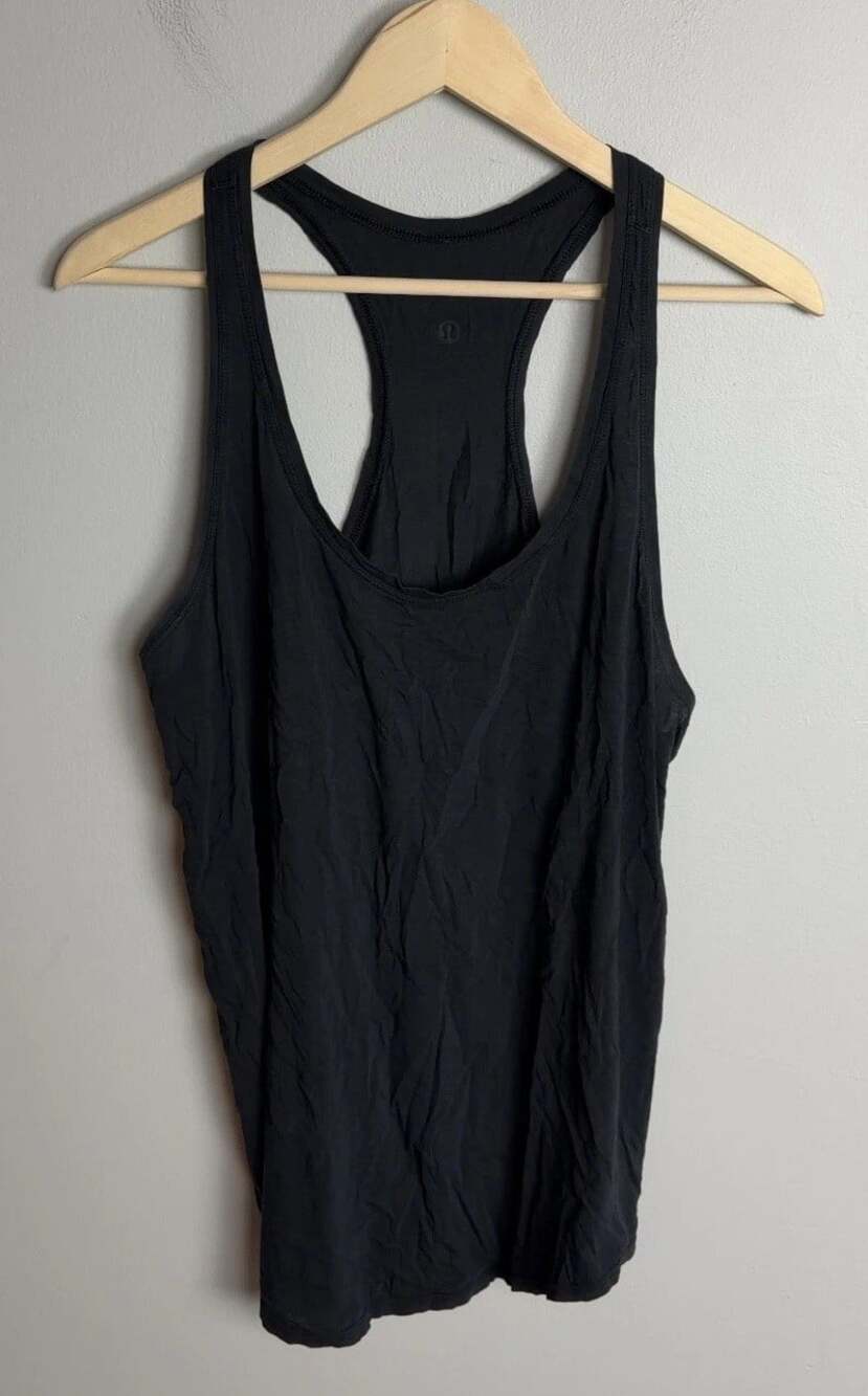 Lululemon Athletica Black Racerback Tank Top Workout Running Measurements Womens